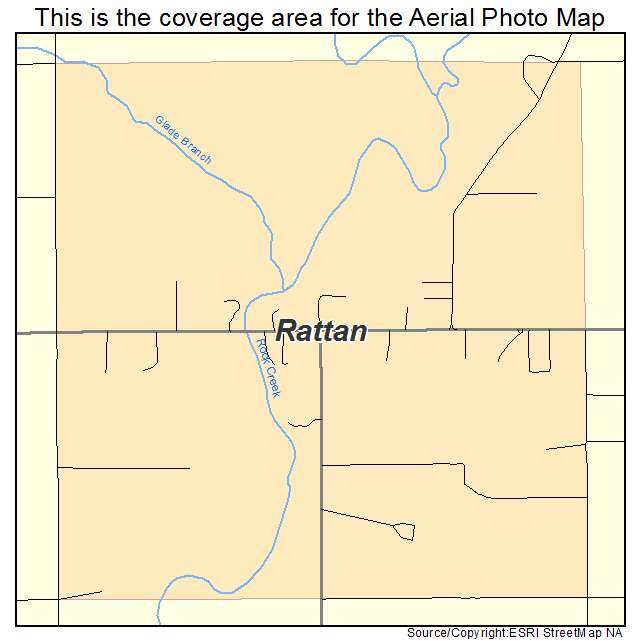 Rattan, OK location map 
