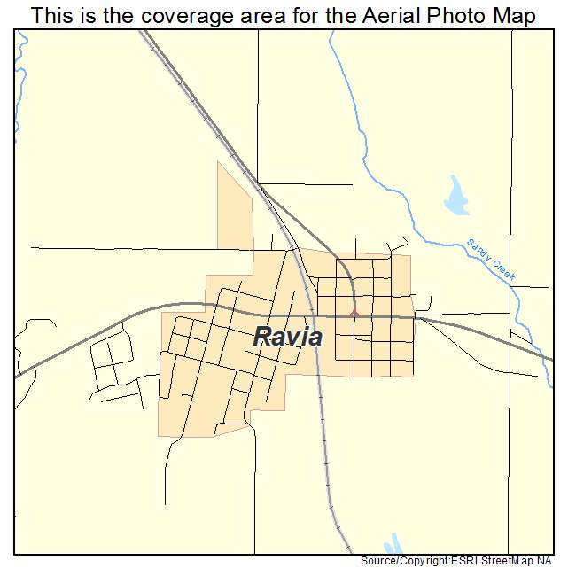 Ravia, OK location map 