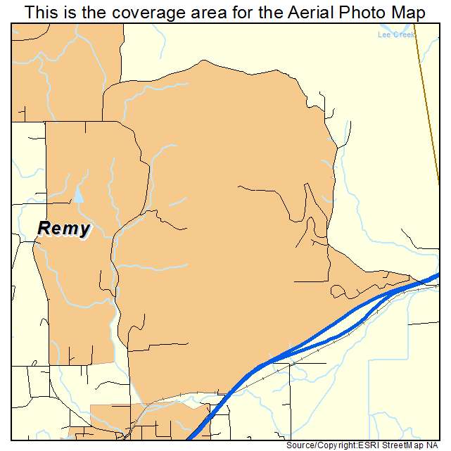 Remy, OK location map 