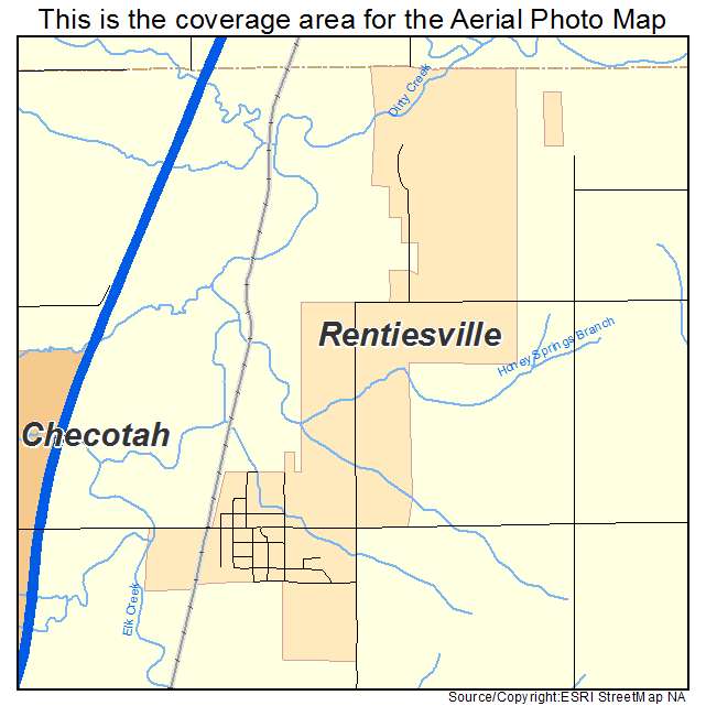 Rentiesville, OK location map 
