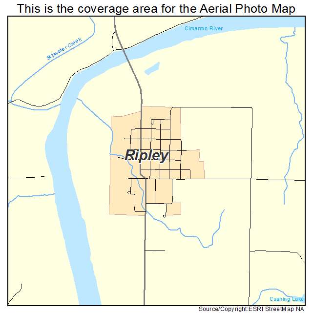 Ripley, OK location map 