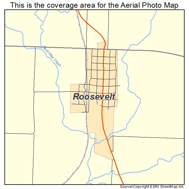 Roosevelt, OK location map 