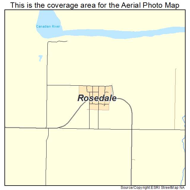 Rosedale, OK location map 