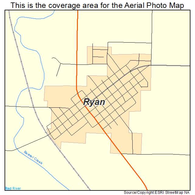 Ryan, OK location map 