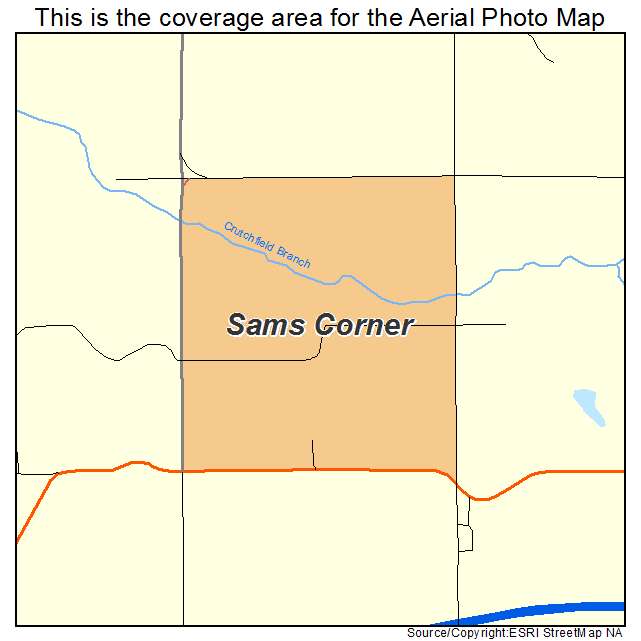 Sams Corner, OK location map 