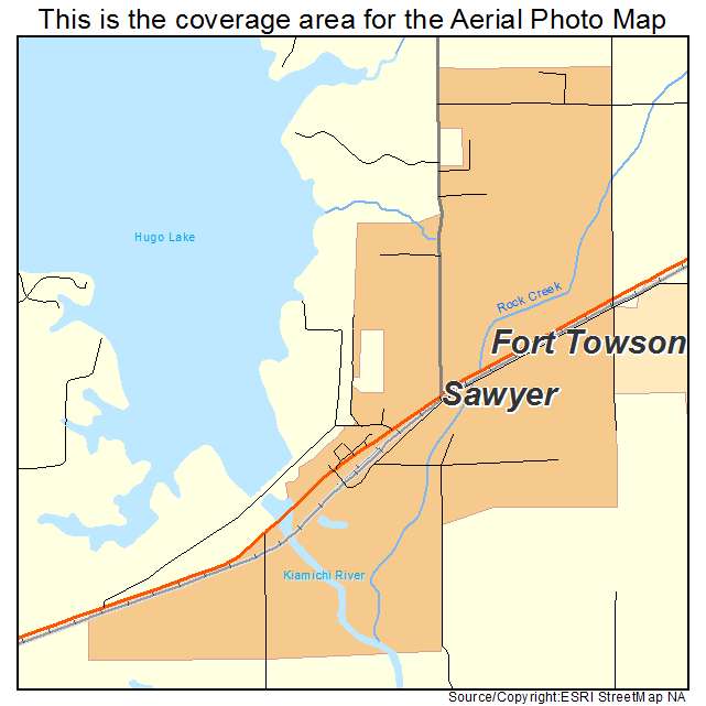 Sawyer, OK location map 