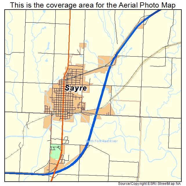 Sayre, OK location map 