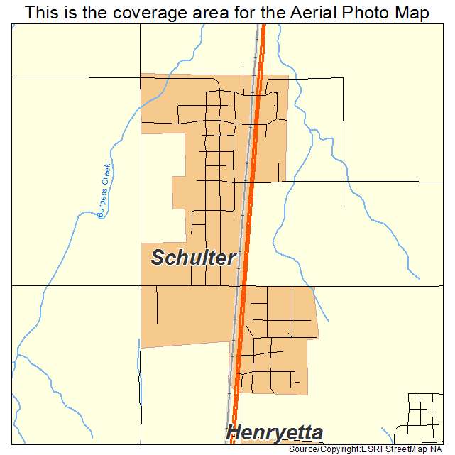 Schulter, OK location map 