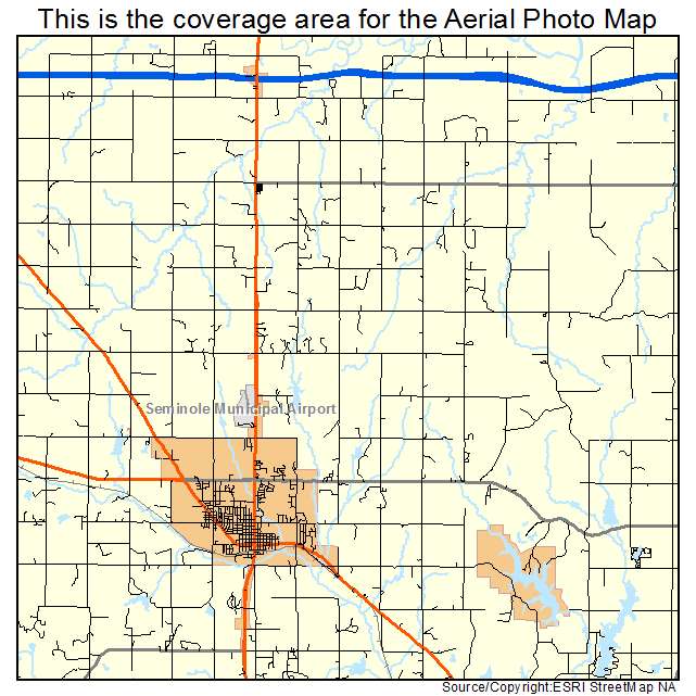 Seminole, OK location map 