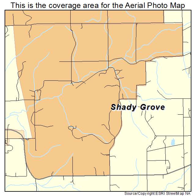 Shady Grove, OK location map 