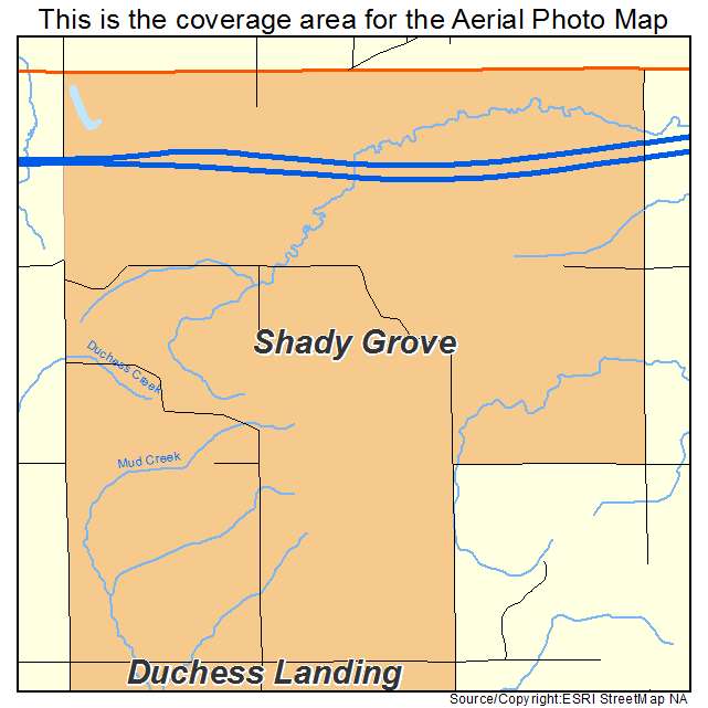 Shady Grove, OK location map 
