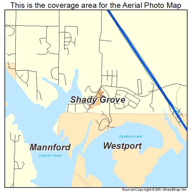 Shady Grove, OK location map 