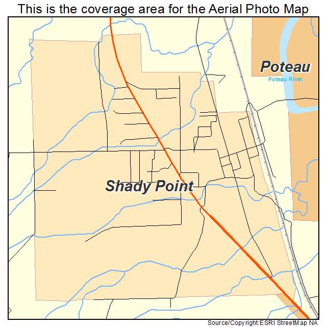 Shady Point, OK location map 