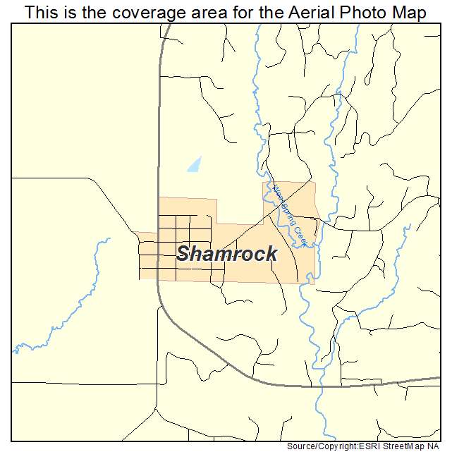 Shamrock, OK location map 