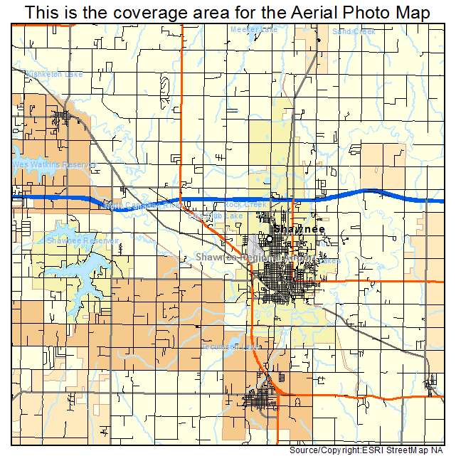 Shawnee, OK location map 