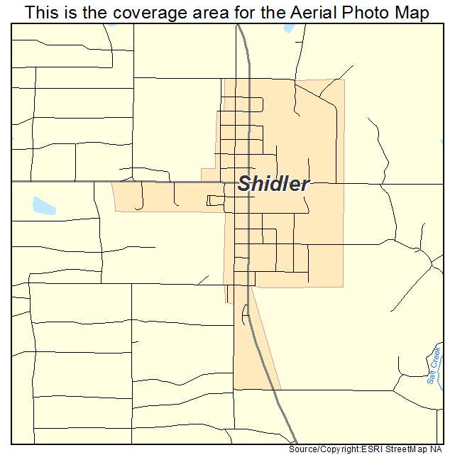 Shidler, OK location map 