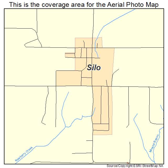 Silo, OK location map 