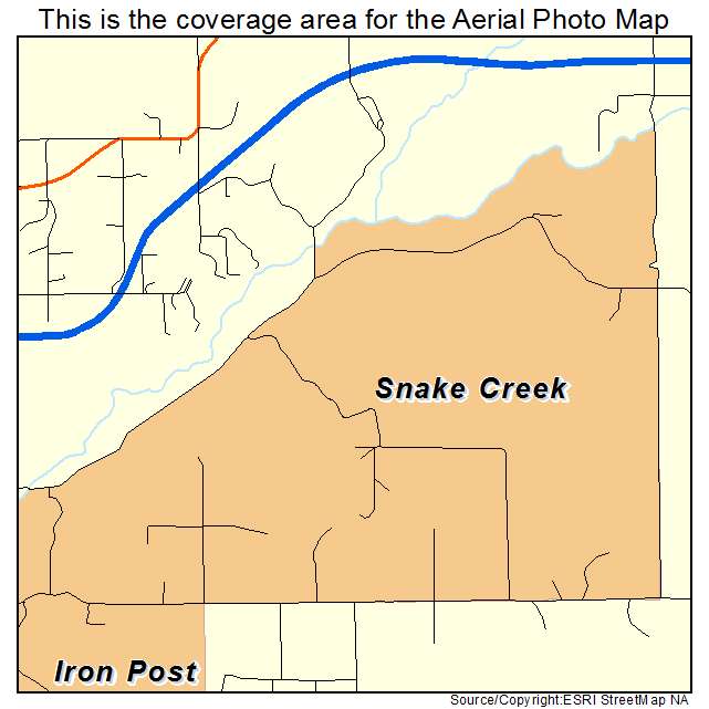 Snake Creek, OK location map 