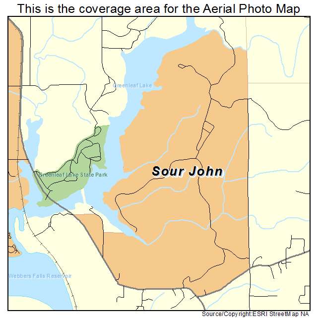 Sour John, OK location map 