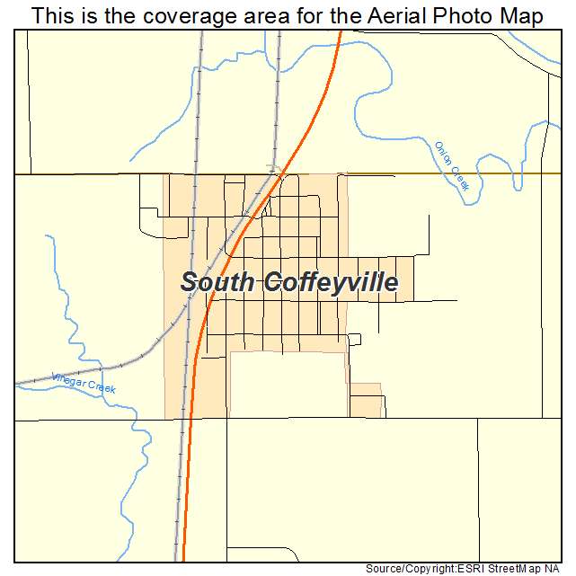South Coffeyville, OK location map 