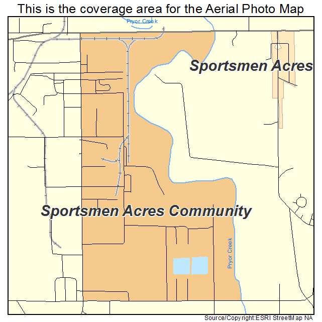 Sportsmen Acres Community, OK location map 