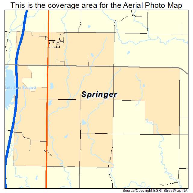 Springer, OK location map 