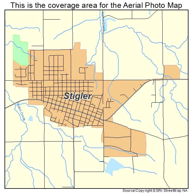 Stigler, OK location map 