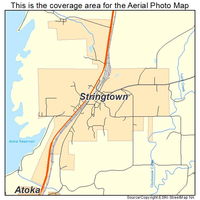 Stringtown, OK location map 