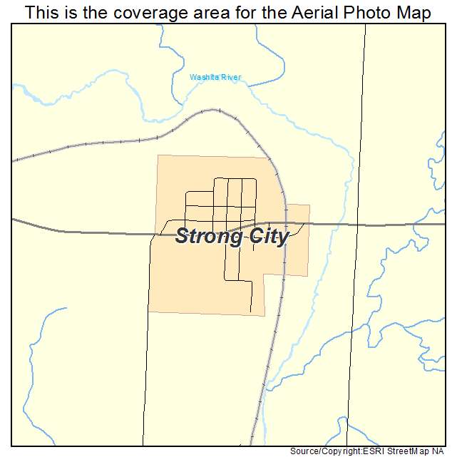 Strong City, OK location map 