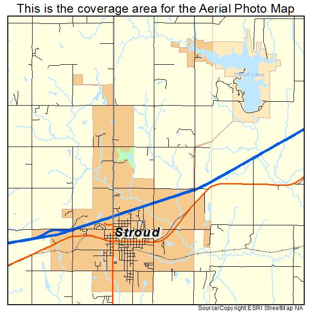 Stroud, OK location map 