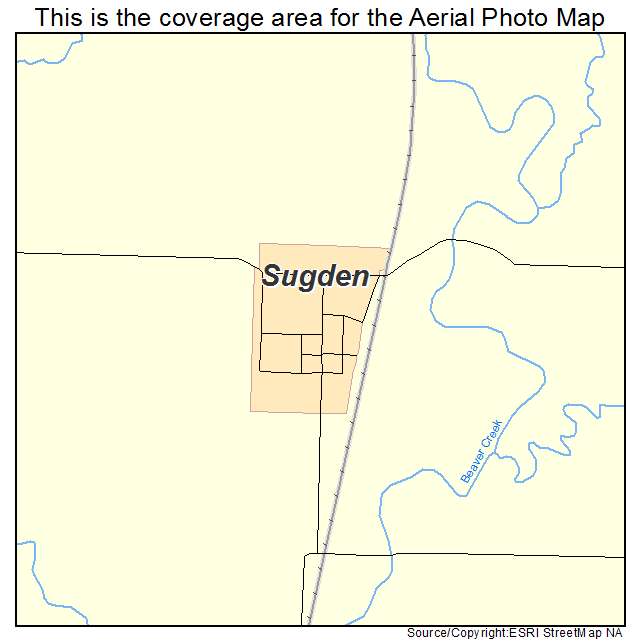 Sugden, OK location map 