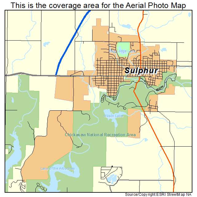 Sulphur, OK location map 