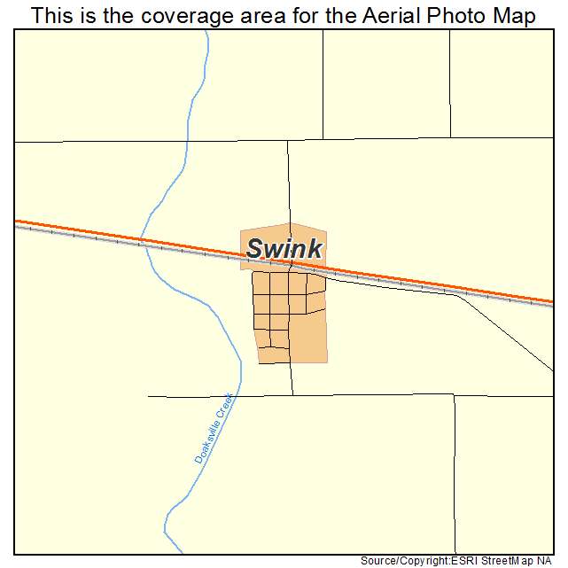 Swink, OK location map 