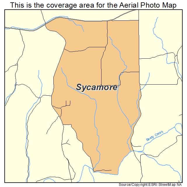 Sycamore, OK location map 