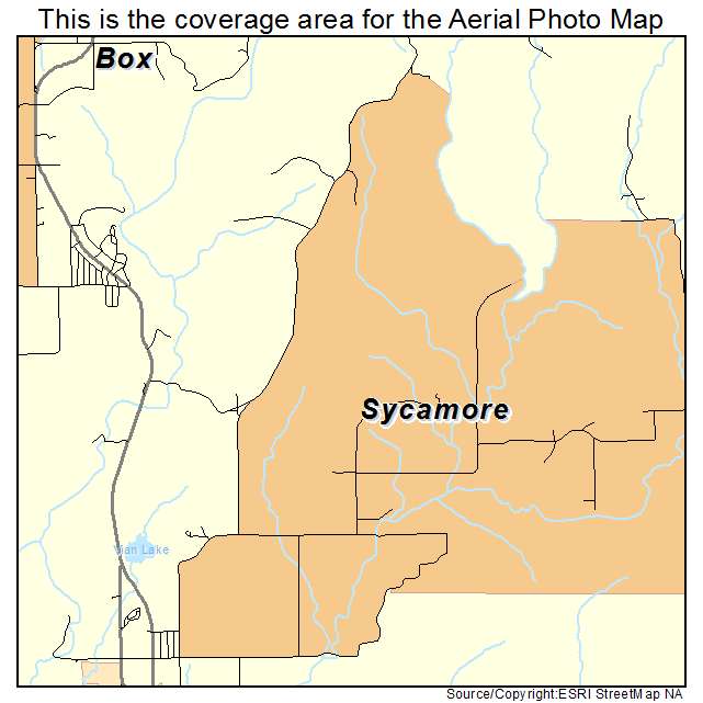 Sycamore, OK location map 