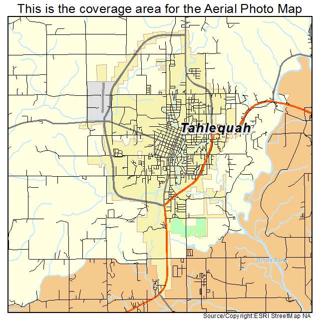 Tahlequah, OK location map 