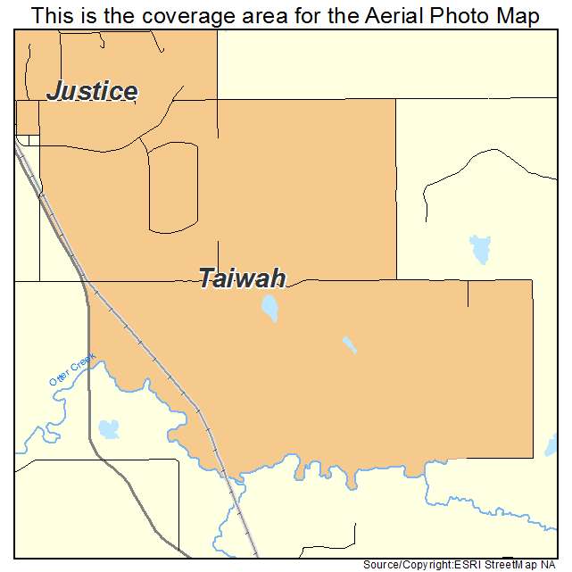 Taiwah, OK location map 