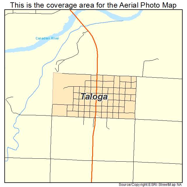 Taloga, OK location map 