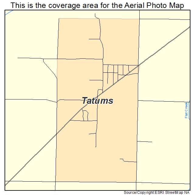 Tatums, OK location map 