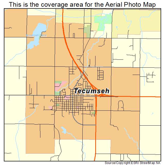 Tecumseh, OK location map 