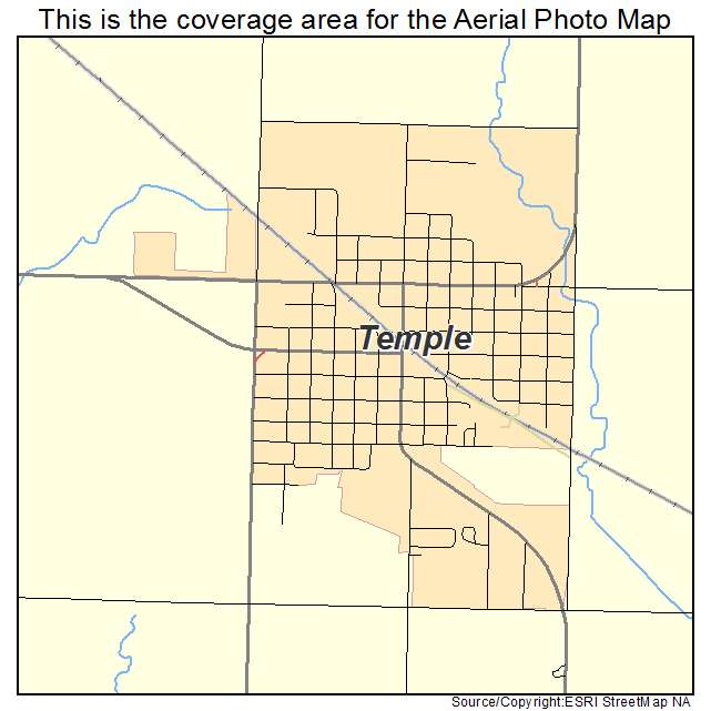 Temple, OK location map 