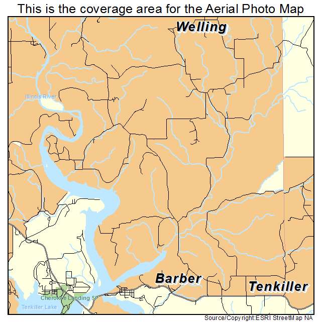 Tenkiller, OK location map 