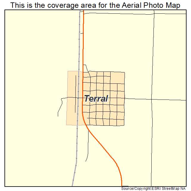 Terral, OK location map 