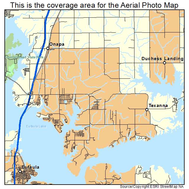 Texanna, OK location map 