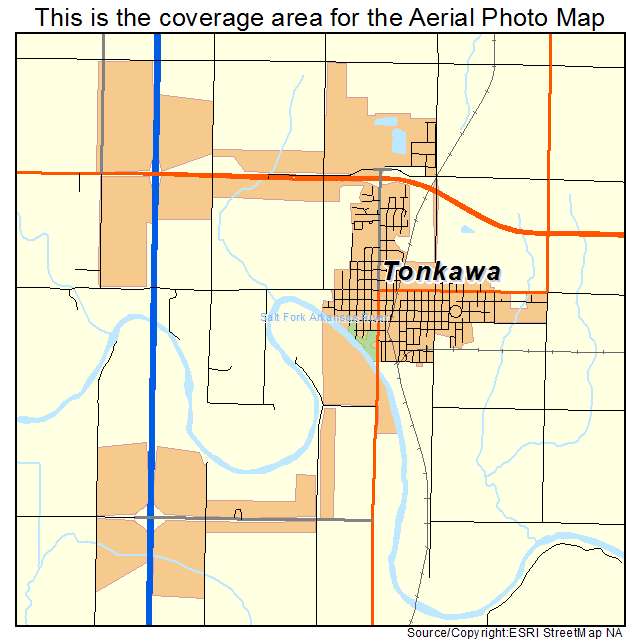 Tonkawa, OK location map 