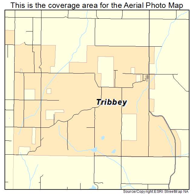 Tribbey, OK location map 