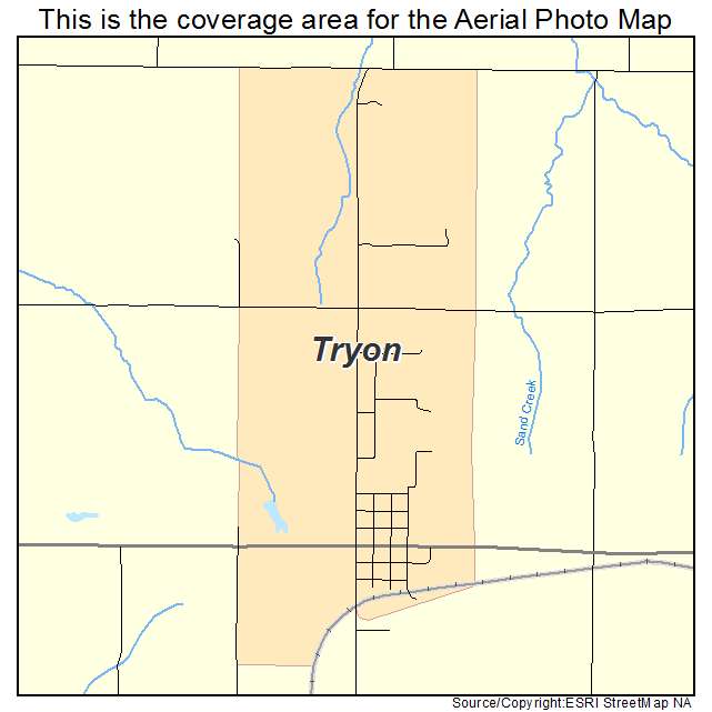 Tryon, OK location map 