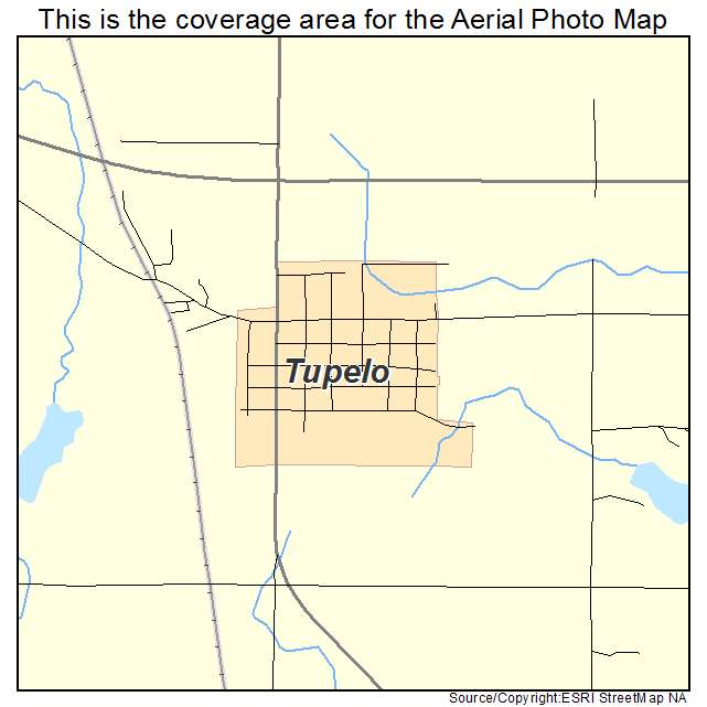 Tupelo, OK location map 