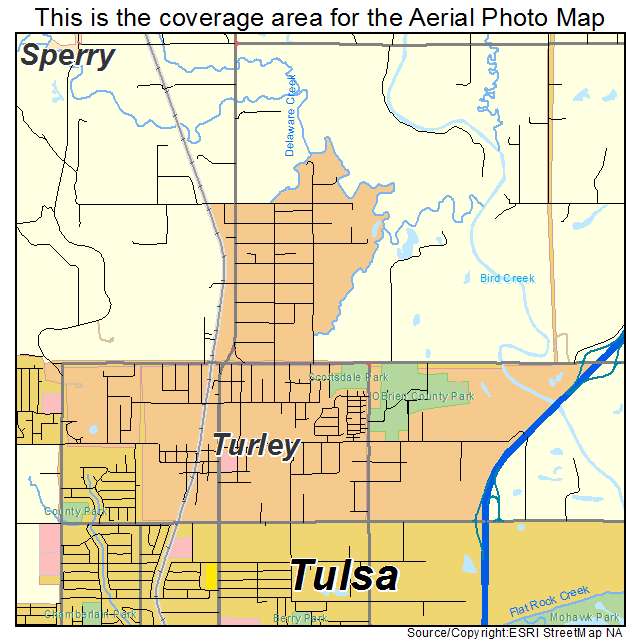 Turley, OK location map 