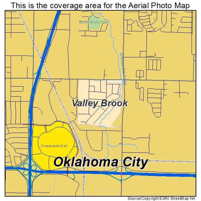 Valley Brook, OK location map 